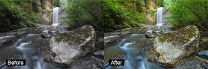Forest Waterfall Photoshop Actions