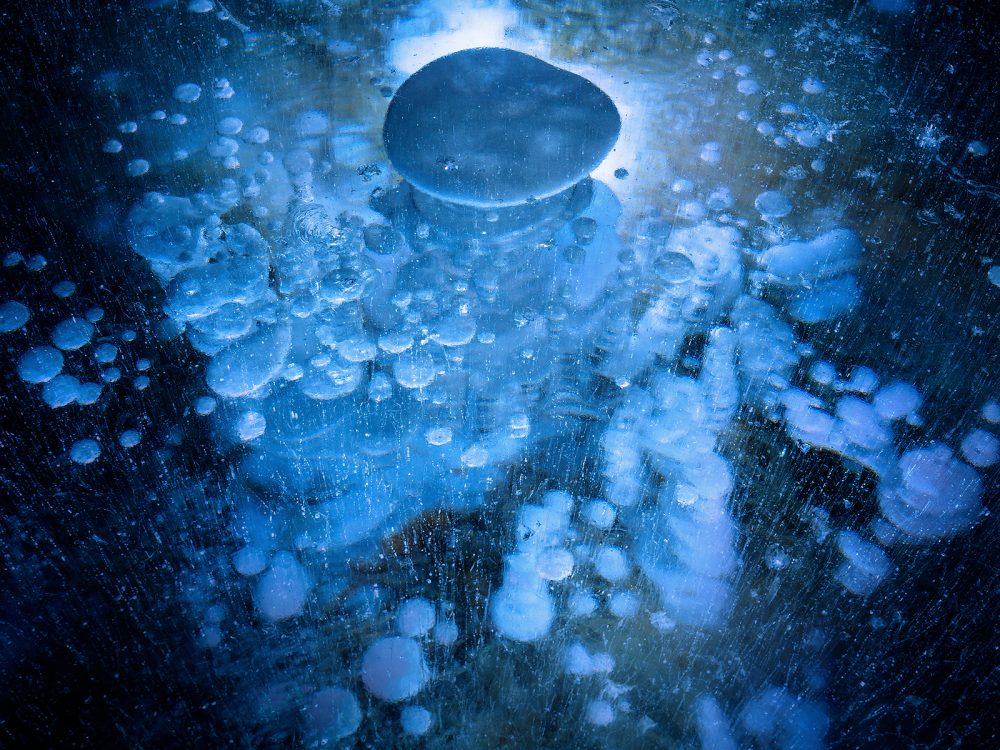 Ice Bubbles at Abraham Lake